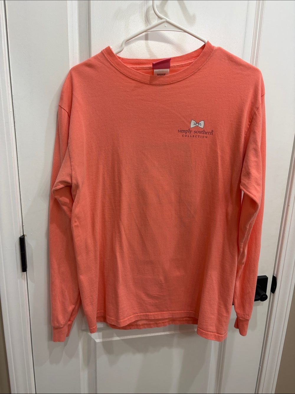 Women’s Simply Southern Coral-Peach Long Sleeve Crew Tee
